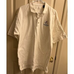 Vintage Slammer & Squire World‎ Golf Village Polo Shirt Men's 2XL White